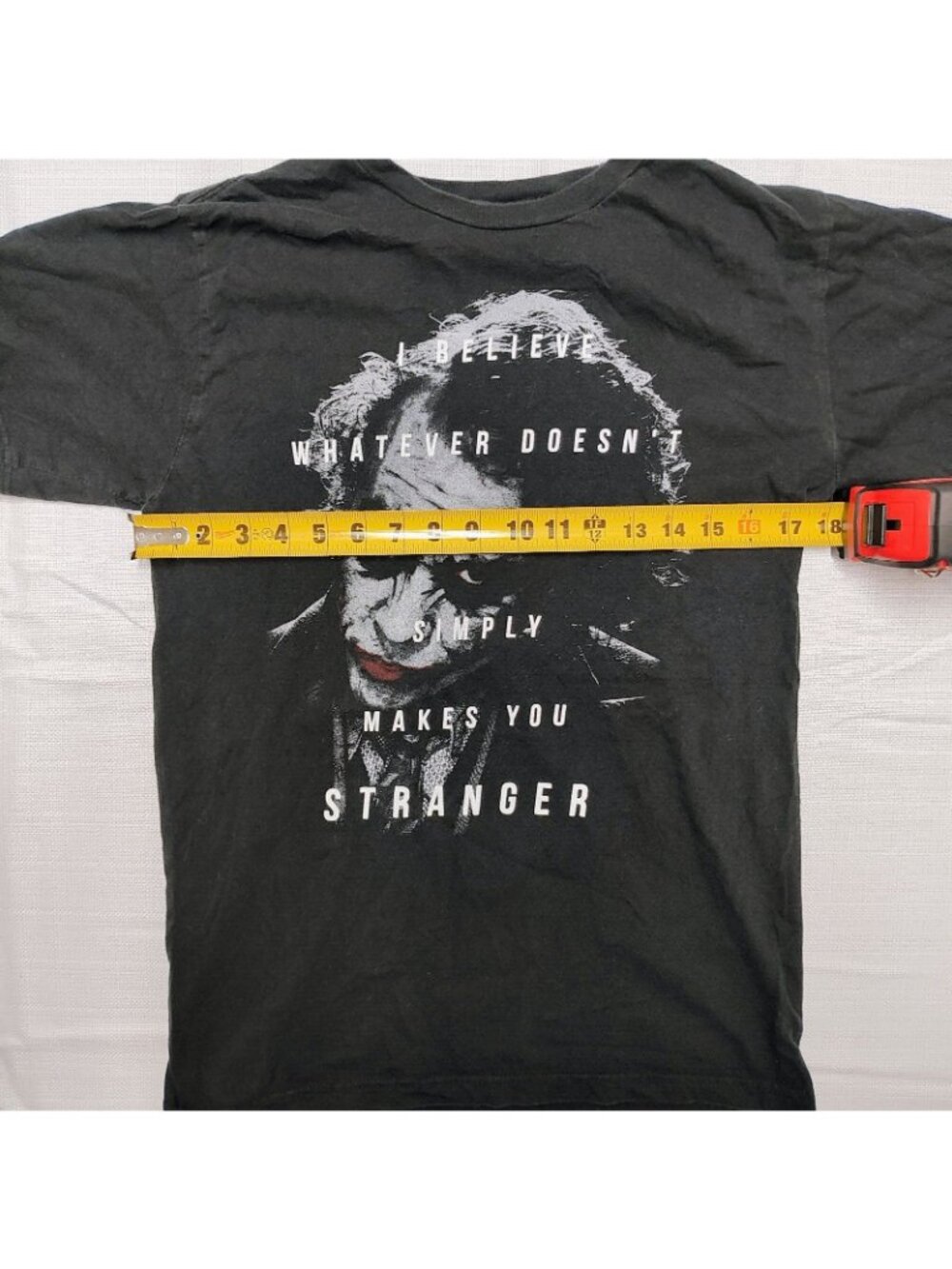 Batman The Dark Knight Heath Ledger "I Believe..." Black Graphic T-Shirt (M) - Picture 4 of 6
